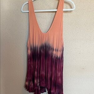 We The Free Orange and Purple Tank Dress
